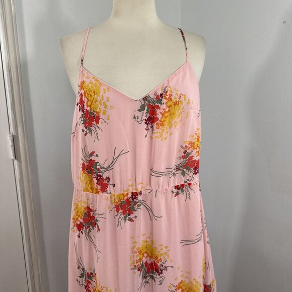J Crew Maxi Dress Womens 14 Floral Sunburst Tiered Sleeveless Cottagecore Y2K - Picture 2 of 10